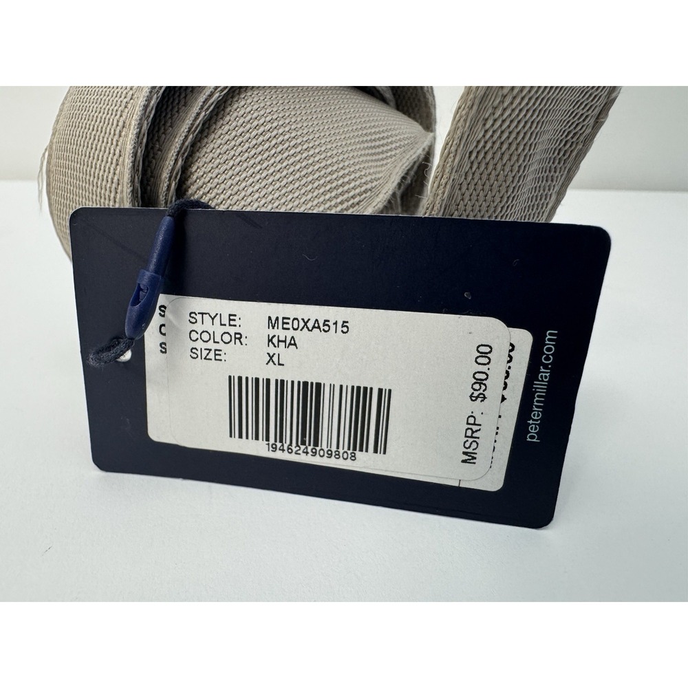 NWT PETER MILLAR CROWN CRAFTED PERFORMANCE O-RING BELT SIZE XL KHAKI $90 - Picture 4 of 9